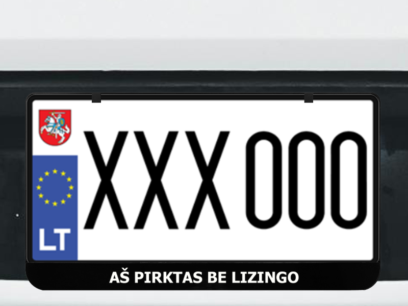 Kvadratinis numerių rėmelis „Pirktas be lizingo"