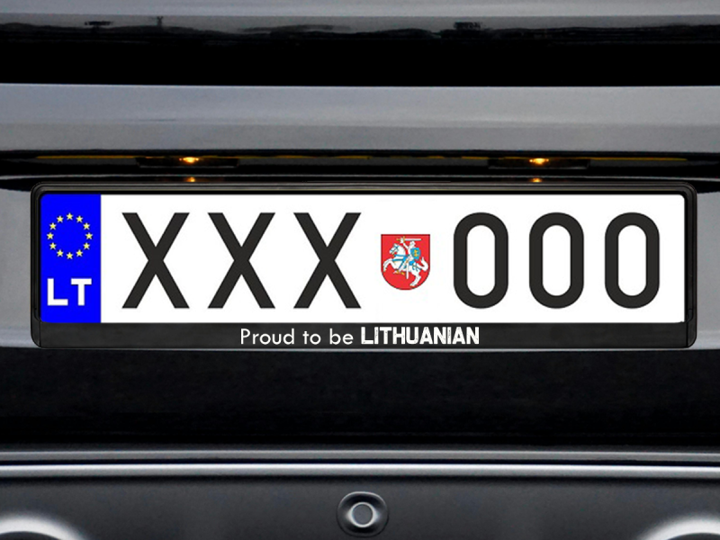 Numerių rėmelis „Proud to be Lithuanian“