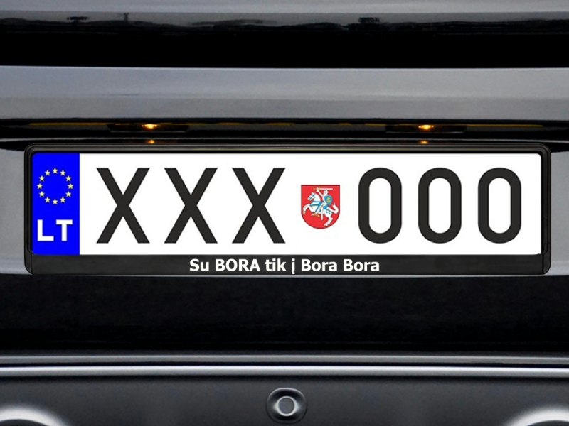 Numerių rėmelis „Su Bora tik į Bora Bora“