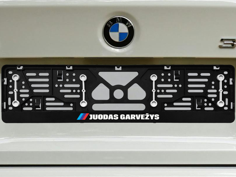 Numerių rėmelis su guminėmis tarpinėmis „Juodas garvežys“