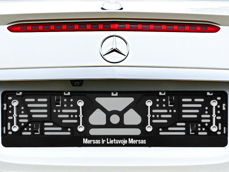 Numerių rėmelis su guminėmis tarpinėmis „Ir Lietuvoje Mersas“