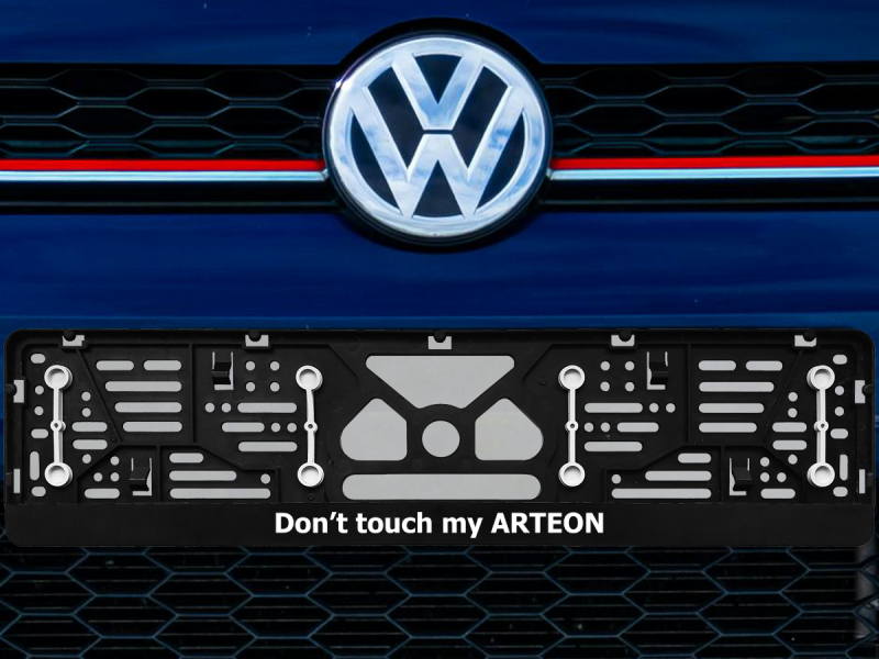 Numerių rėmelis su guminėmis tarpinėmis „Don't touch my Arteon“