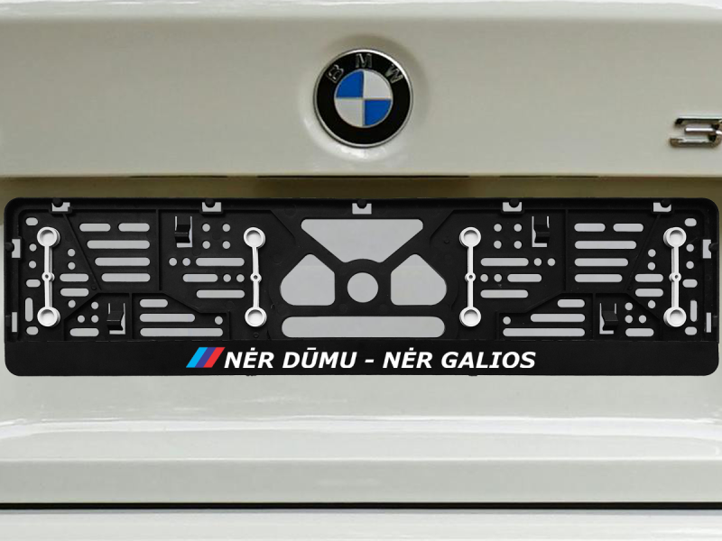 Numerių rėmelis su guminėmis tarpinėmis „Nėr dūmų-nėr galios“
