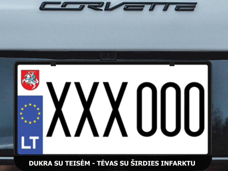 Kvadratinis numerių rėmelis „Dukra su teisėm"