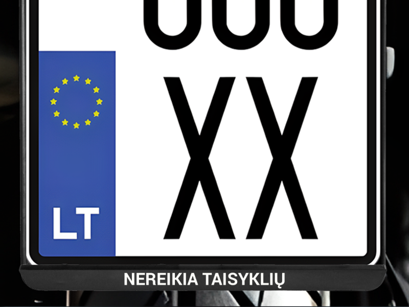 Vertikalus motociklo numerių rėmelis „Nereikia taisyklių“